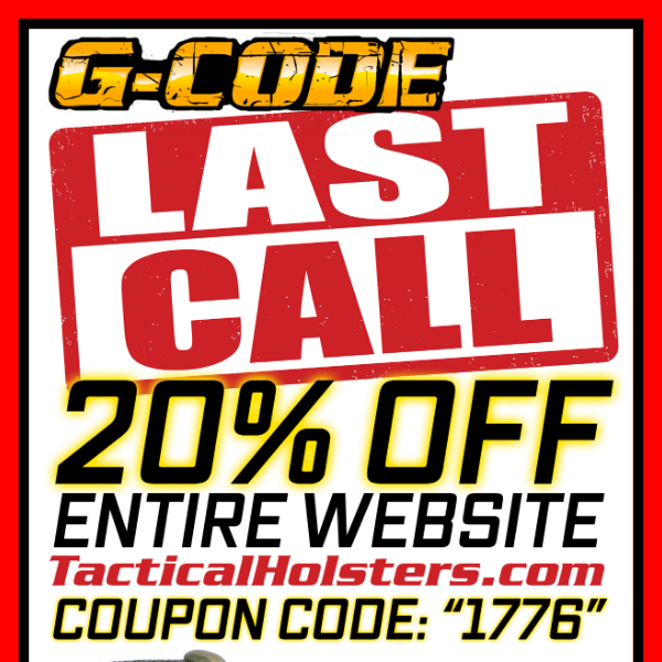 Last Call for 20% OFF All G-Code Products!