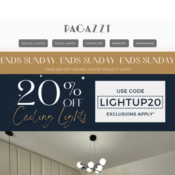 ❣Get the Look + Save 20% on Ceiling Lights!