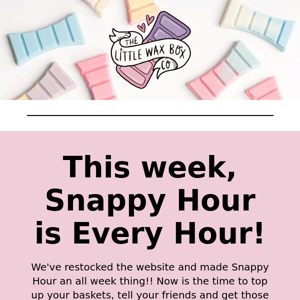 Snappy Hour Extended!