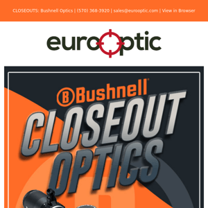 STARTING AT $59.99: Bushnell Closeout Riflescopes!