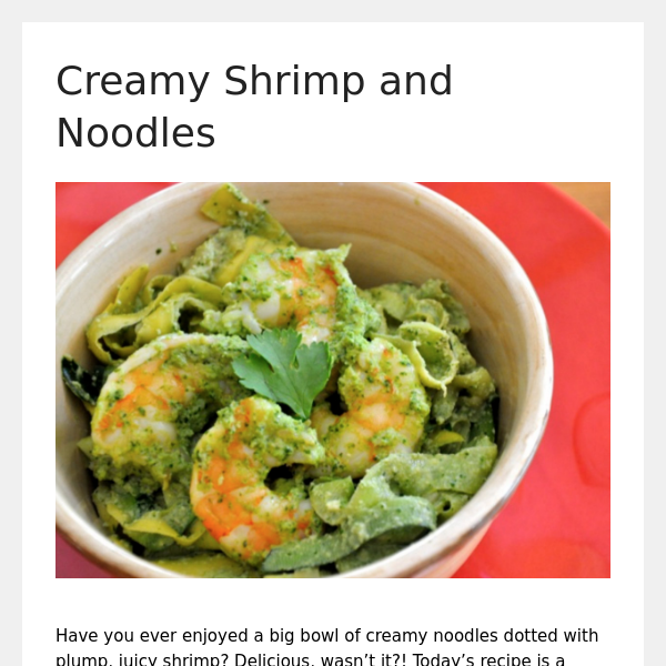 Foodie Fitness (Shrimp and Noodles!)