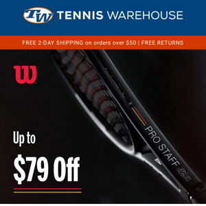 Save on Pro Staff Racquets! Up to $79 Off