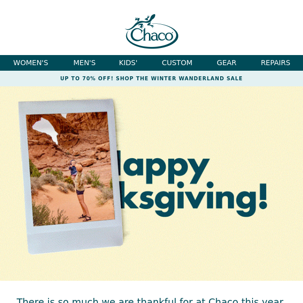 Happy Thanksgiving from Team Chaco!