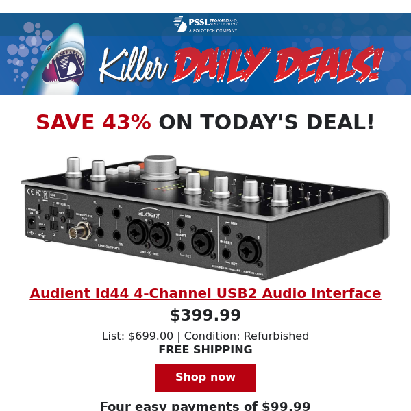 Friday's Killer Daily Deal!