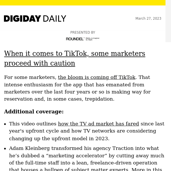 On TikTok, some marketers proceed with caution
