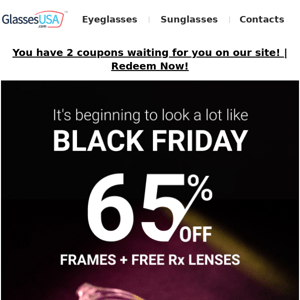 ➡️ Enjoy early access to Black Friday deals on excellent glasses