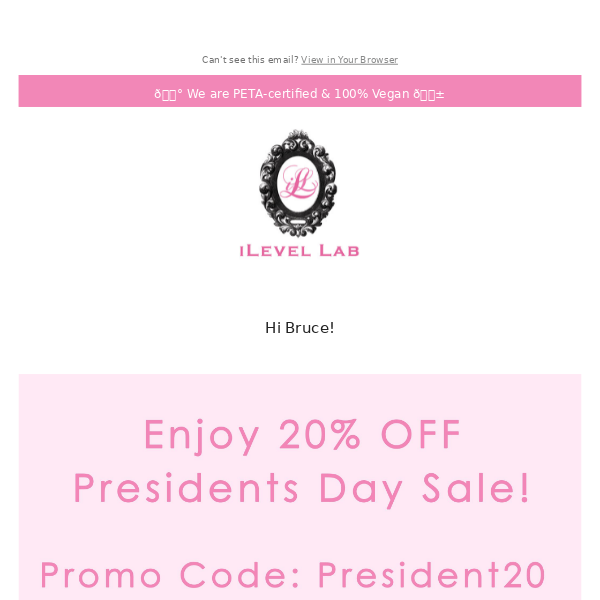 20% OFF Presidents Day Sale Starts Now!🎉