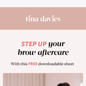 FREE brow aftercare downloadable 📩