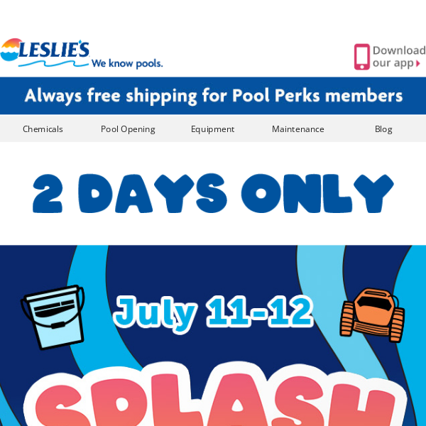 📣 2 Days Only (25% OFF for Splash Days)