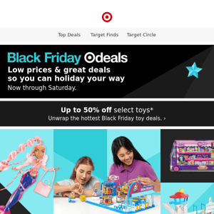 Black Friday deals: Up to 50% off toys.