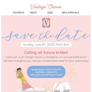 🤍 Our Bridal Event Is One Week Away! 🤍