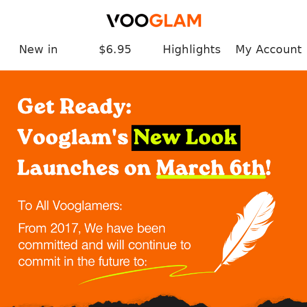💕👉Get Ready: Vooglam's New Look Launches on March 6th!