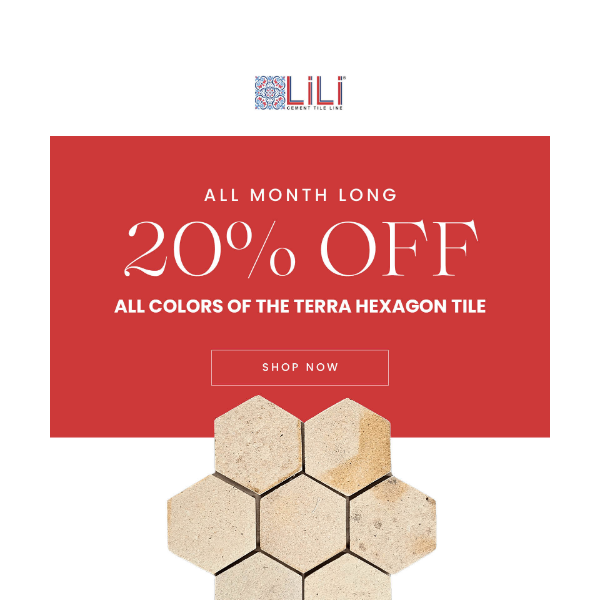 20% OFF Bestseller Terracotta Tile