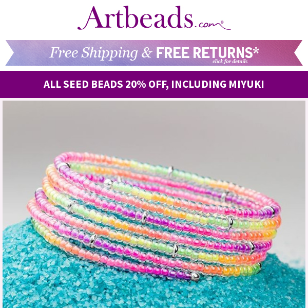 Need Seed Beads? They're 20% off Right Now!