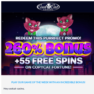 CoolCat Casino! Grab your 55 Spins before they expire!✨🤑