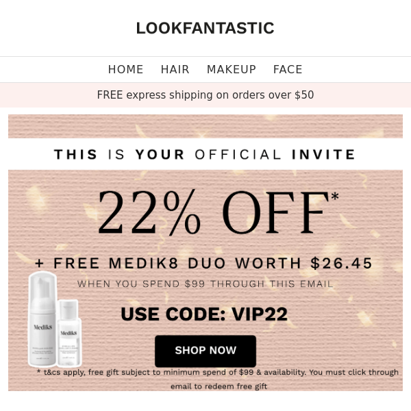 You’re Invited 💌 Save 22% + Free MEDIK8 Duo worth $26.45