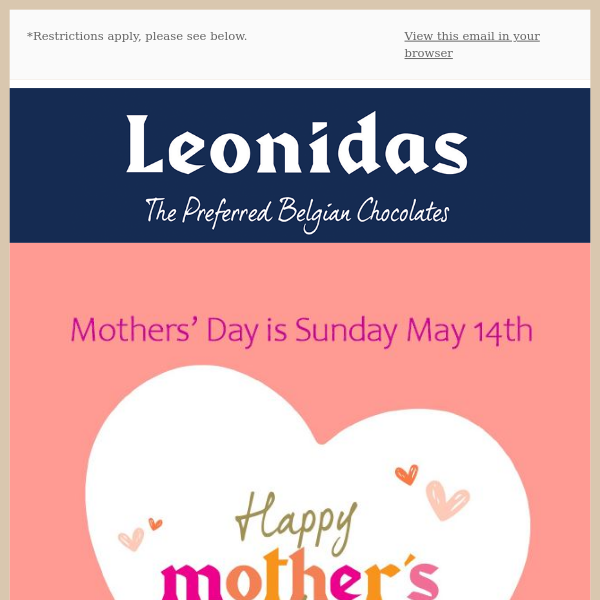 Mother's Day is next Sunday, May 14th