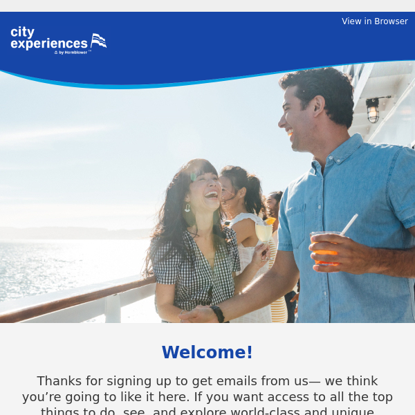 Welcome to City Experiences!