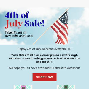 🇺🇸 Independence Day savings! 🇺🇸