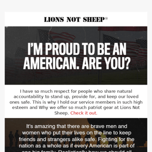 I’m proud to be an American. Are you?