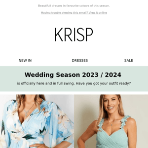 Are you ready for wedding season, Krisp?