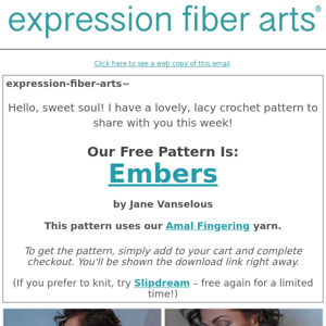 Free Pattern Friday – Embers!