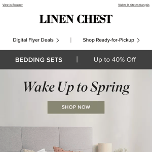 Spring Into Savings🌞 Up to 40% Off Bedding Collections!