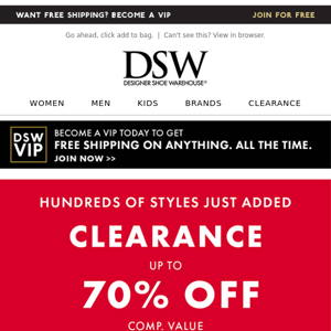 Designer Shoe Warehouse, have you seen what's on clearance now?