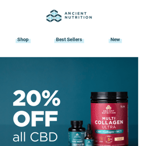 Last day to save 20% on CBD products!