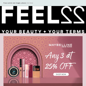 Buy Any 3 Products From Maybelline & Get 25% Off✨