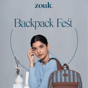 FLAT Rs 700 OFF on Zouk Backpacks. Backpack Fest is now LIVE