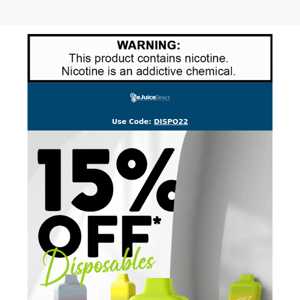 15% OFF Our Best Disposables 🤤 💨