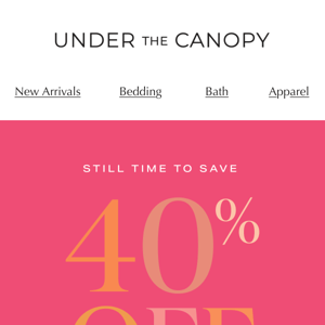 Still on: 40% off!