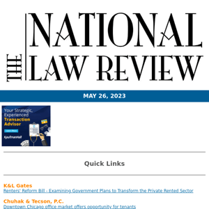 Construction and Real Estate News from the National Law Review       　