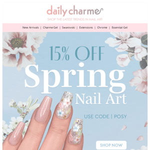 15% OFF 🌷 Spring Nail Art!