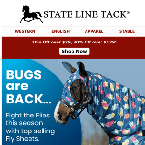 Protect Your Horse in Style: Shop Fly Sheets & More + 30% Off Your Order