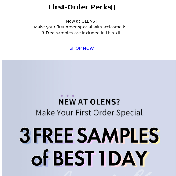 3 FREE SAMPLES with Welcome Kit 🎁