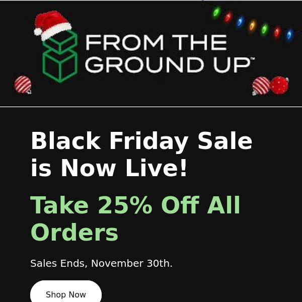 Black Friday Sale Live Now!