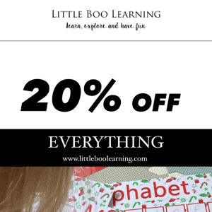 20% OFF EVERYTHING?? YES PLEASE!!