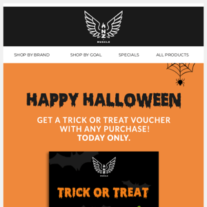 TRICK OR TREAT 🎃👻 FREE VOUCHERS WITH ORDERS!