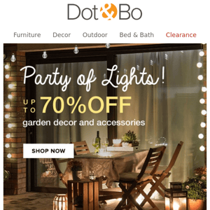 Light up the garden with this sale