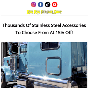 Grade A Stainless Accessories At An Amazing Discount!