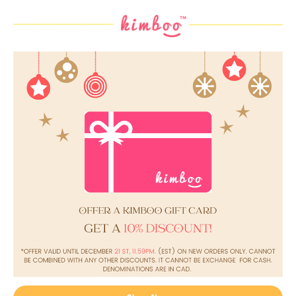 Offer a KIMBOO™ Gift Card! 😍