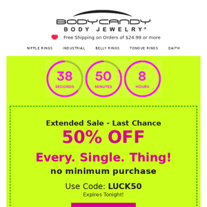 [LAST Call] ⚠️ 50% OFF Everything!