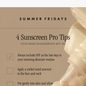 4 SPF tips you need to know ☀️