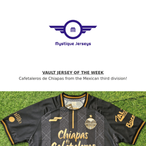 Black & Gold are the colours of this week's Vault Jersey