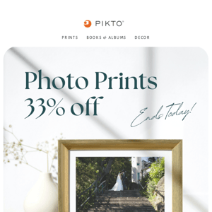 Ends today! All Photo Prints 33% off 📷