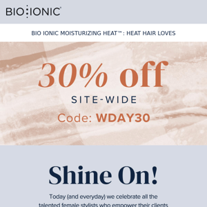 30 off healthy summer hair Bio Ionic