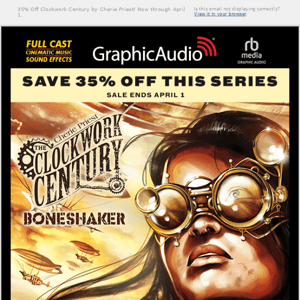 Listen to 35 hours of inventive steampunk zombie science fiction!