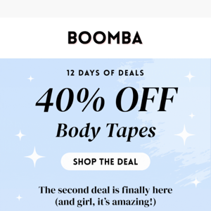 🎁 🎁🎁BOOMBA Holiday Deals: Get 40% OFF Body Tapes